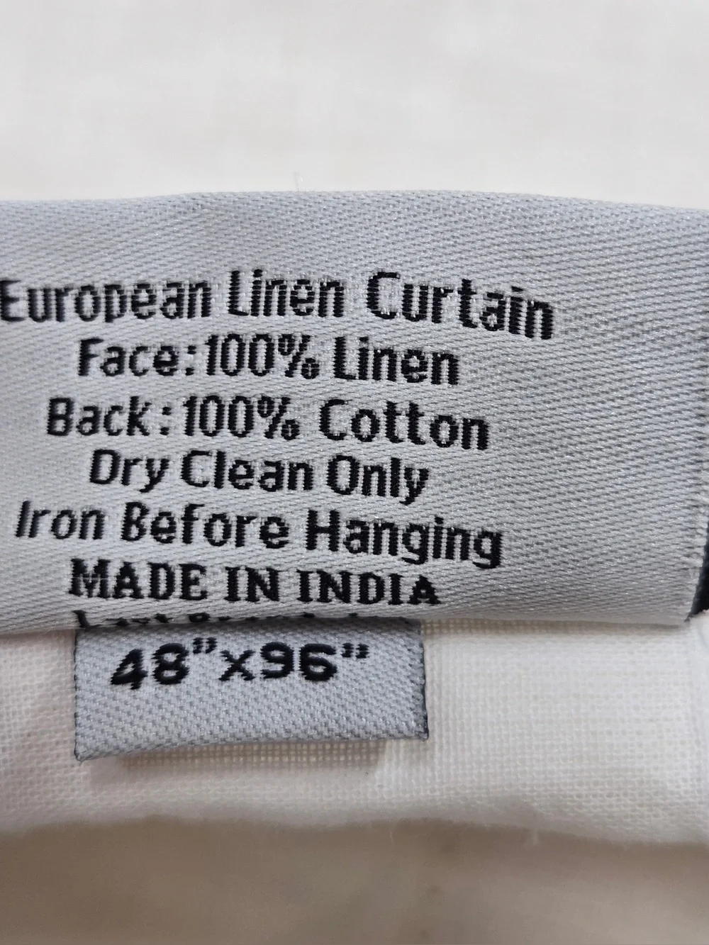NWT QUINCE Set Of 2 48x96 European Linen Curtains Cream 0432